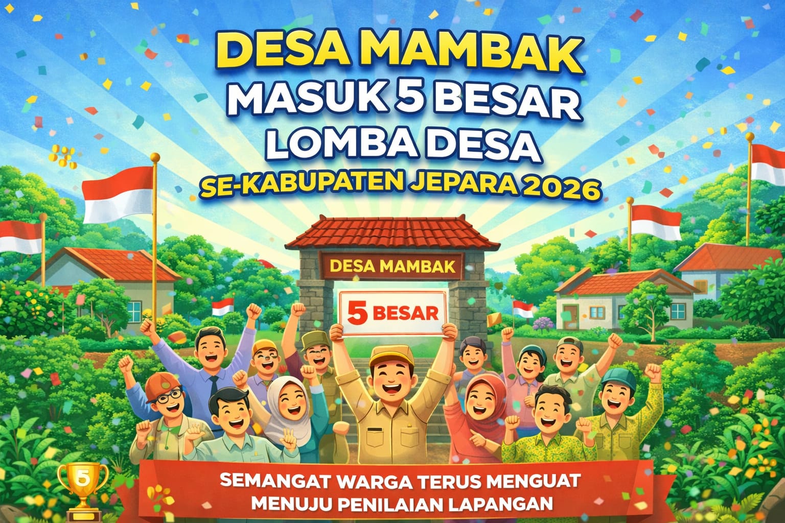Desa Mambak masuk 5 besar Lomba Desa Kabupaten Jepara 2026 dan bersiap menghadapi klarifikasi lapangan