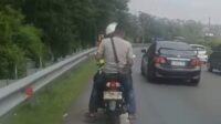 pemudik panik kehilangan HP dibantu polisi di rest area KM 424B Semarang