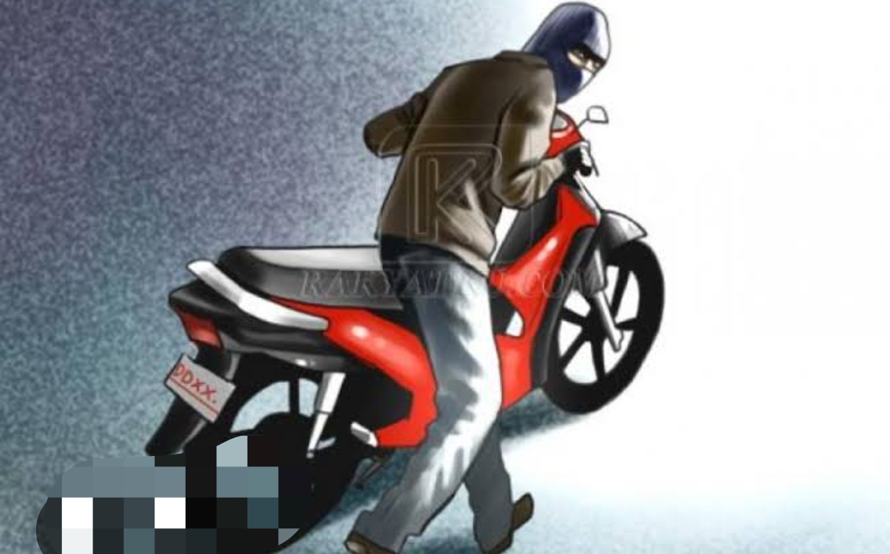 Ilustrasi pencurian motor dengan modus pinjam teman di Jakarta Selatan