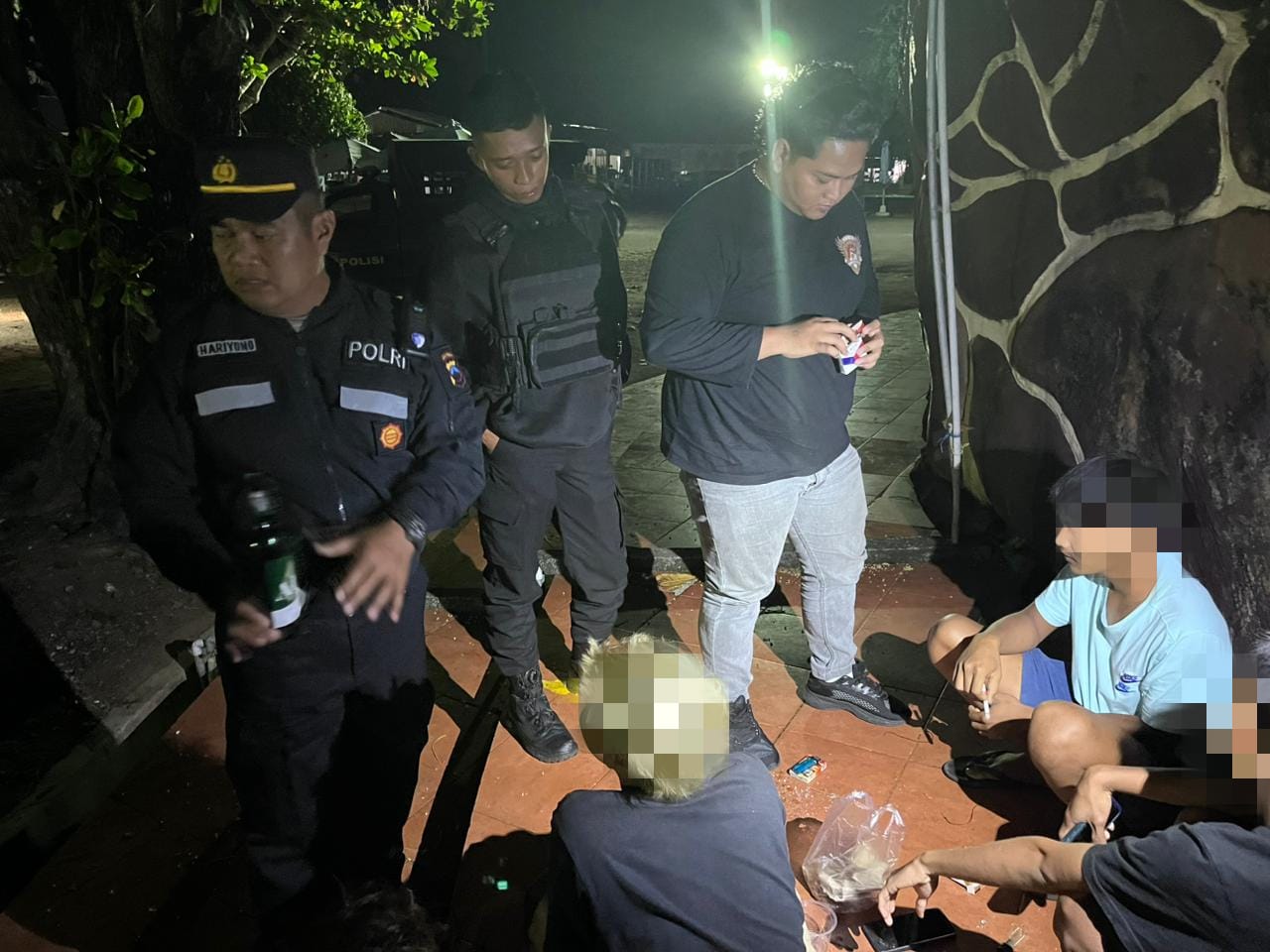 Patroli malam Tim Siraju Polres Jepara saat menertibkan pesta miras dan balap liar di kawasan kota