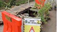 jalan berlubang di kawasan kandang sapi jepara membahayakan pengendara