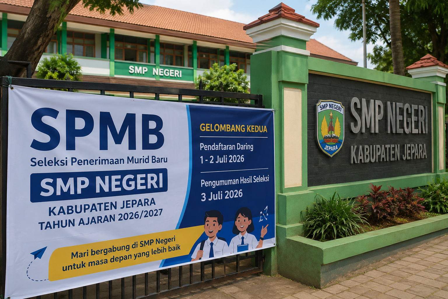Ilustrasi Pendaftaran SPMB gelombang kedua SMP Negeri di Jepara dibuka 1–2 Juli 2026. Lima sekolah masih kekurangan 59 siswa setelah seleksi tahap pertama berakhir.
